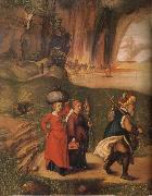 Albrecht Durer Lot flees with his family from sodom oil painting artist